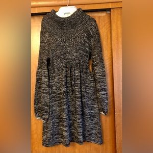 Calvin Klein sweater dress black and white knit